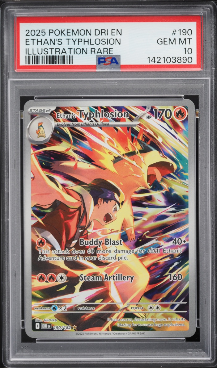2025 Pokemon Scarlet & Violet Destined Rivals IR Ethan's Typhlosion #190 PSA 10 GEM MINT