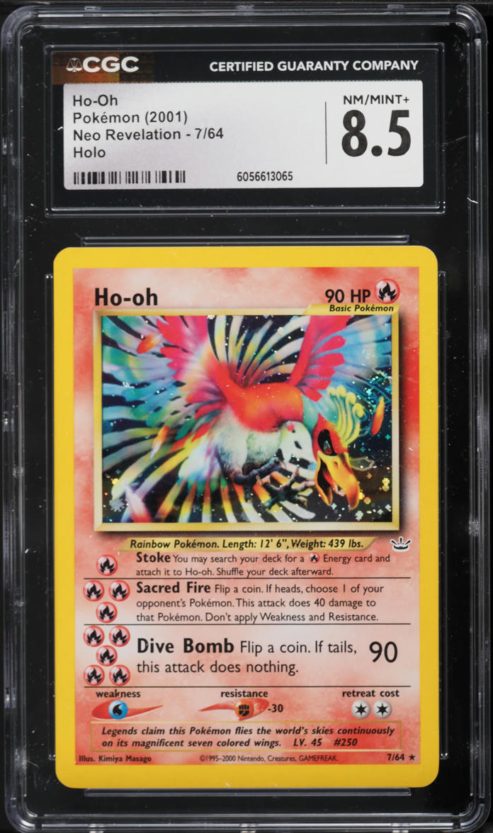 2001 Pokemon Neo Revelation Holo Ho-Oh #7 CGC 8.5 NM-MT+