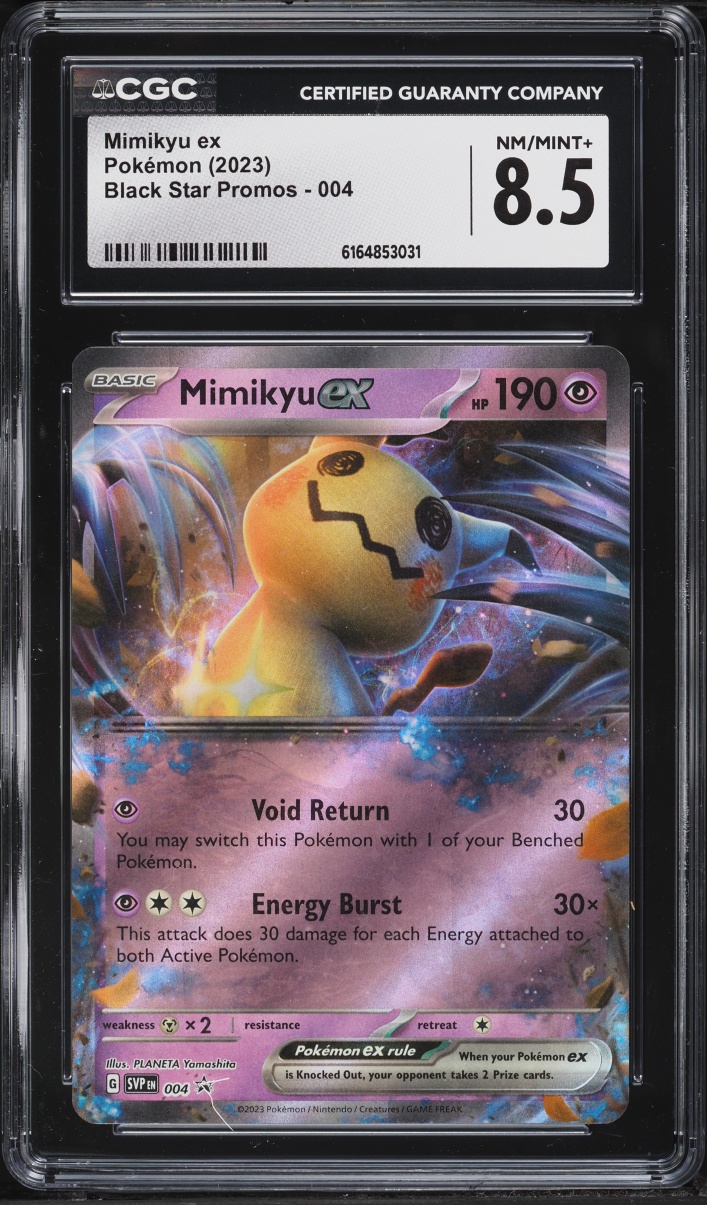 2023 Pokemon Scarlet & Violet Black Star Promo Holo Mimikyu ex #4 CGC 8.5 NM-MT+