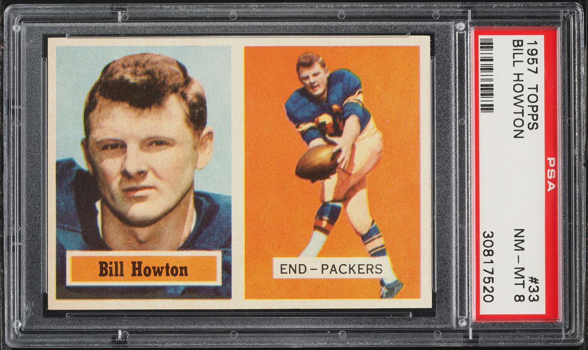 1957 Topps Football Bill Howton #33 PSA 8 NM-MT