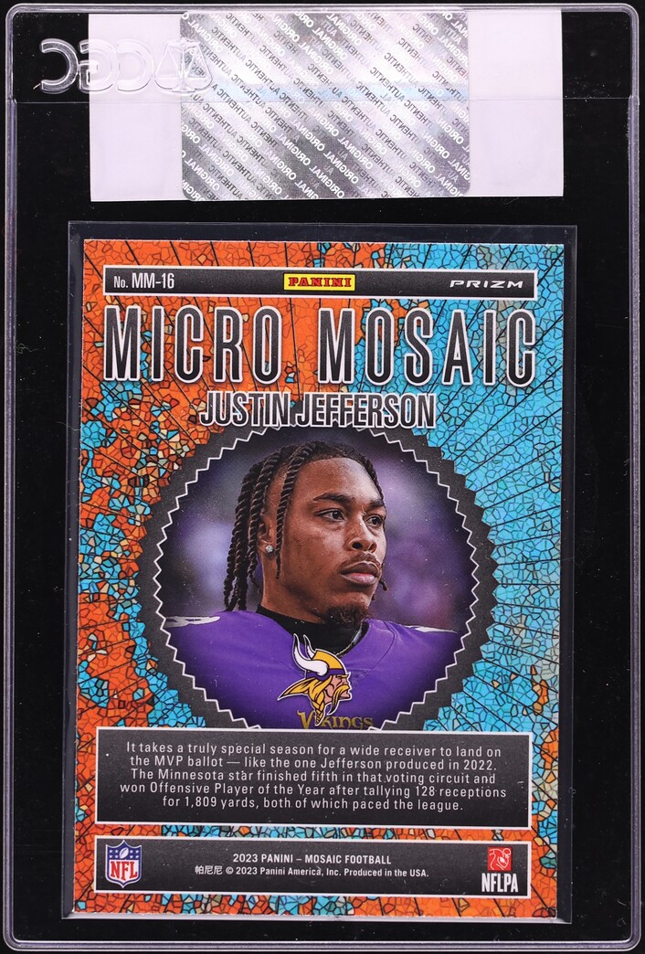 2023 Panini Mosaic Micro Justin Jefferson #MM-16 CGC AUTH