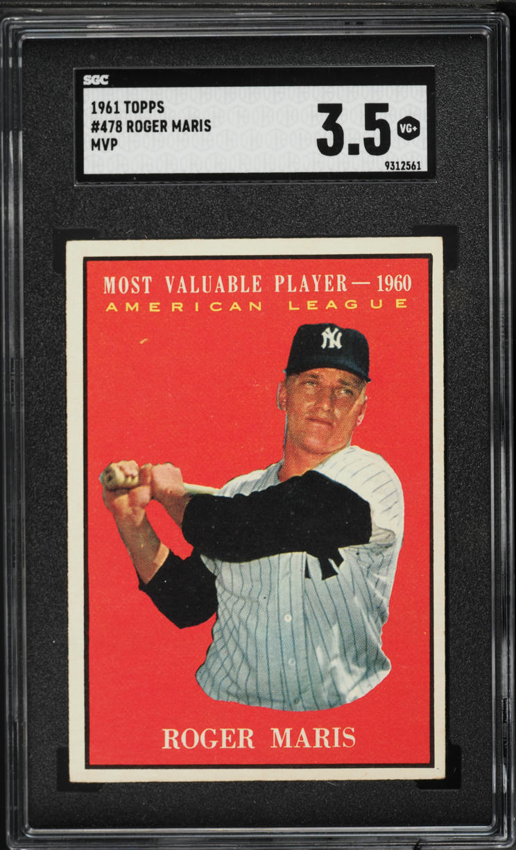 1961 Topps Roger Maris MVP #478 SGC 3.5 VG+