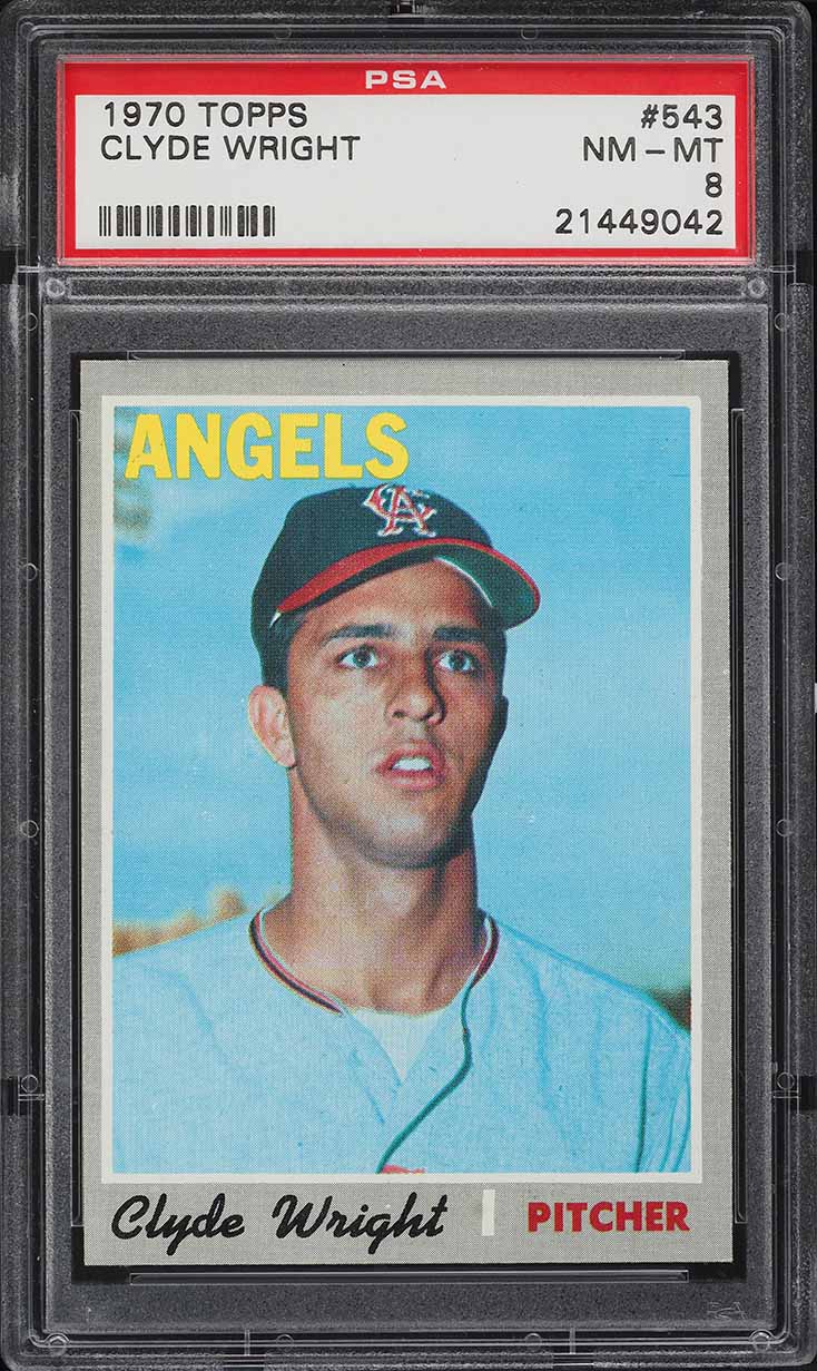 1970 Topps Clyde Wright #543 PSA 8 NM-MT