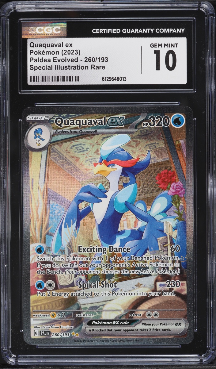 2023 Pokemon Scarlet & Violet Paldea Evolved SIR Quaquaval ex #260 CGC 10 GEM MINT