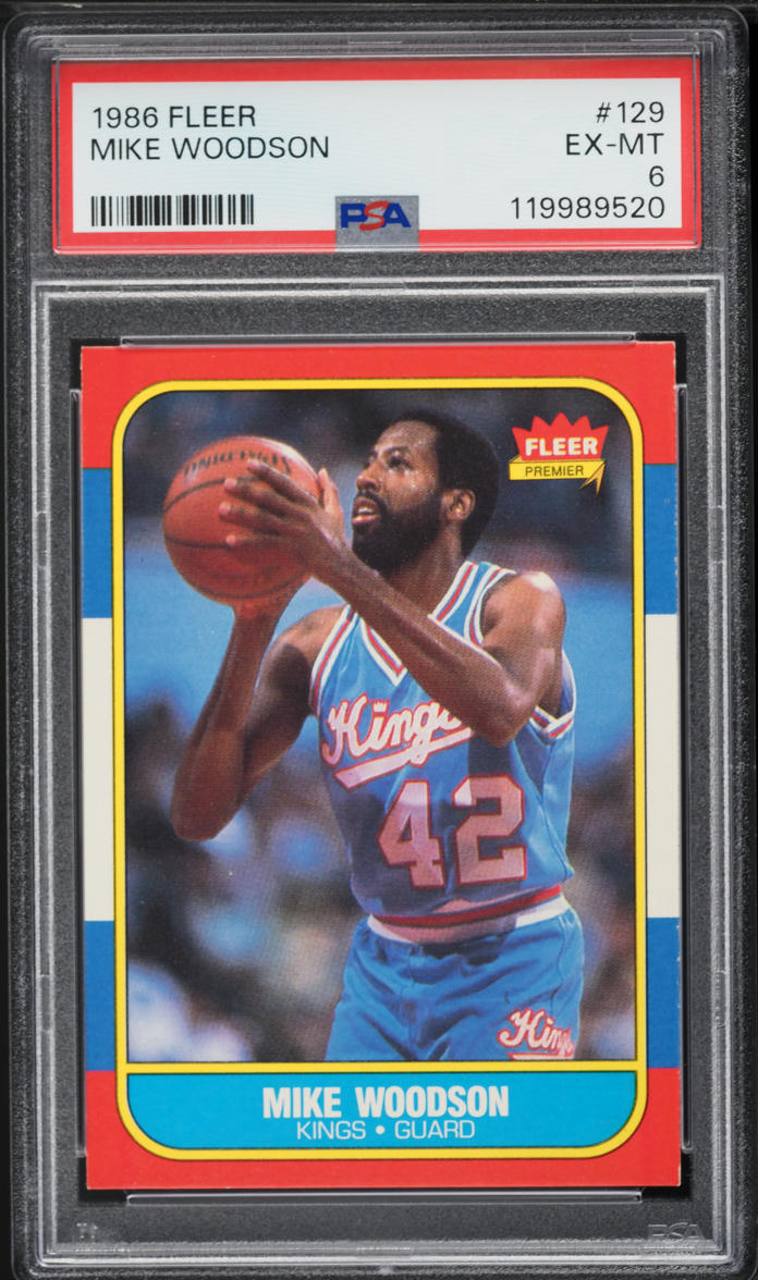 1986 Fleer Basketball Mike Woodson #129 PSA 6 EXMT