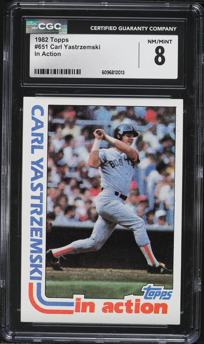 1982 Topps Carl Yastrzemski IN ACTION #651 CGC 8 NM-MT