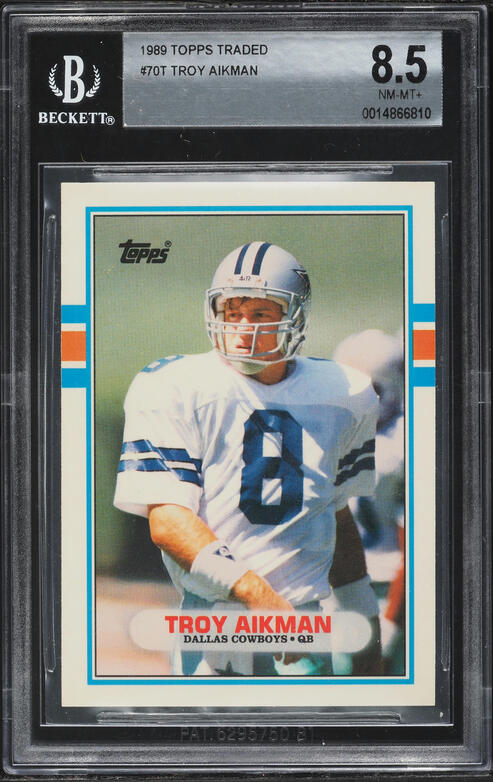 1989 Score Football Troy Aikman ROOKIE #270 BGS 9.5 GEM MINT on