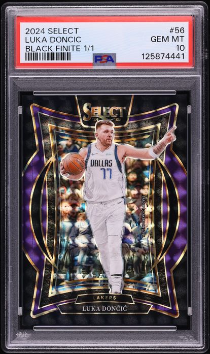 2024 Select Concourse Black Finite Luka Doncic 1/1 #56 PSA 10 GEM