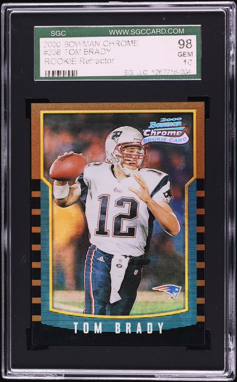 2000 Bowman Chrome Refractor Tom Brady ROOKIE #236 SGC 10 GEM MINT