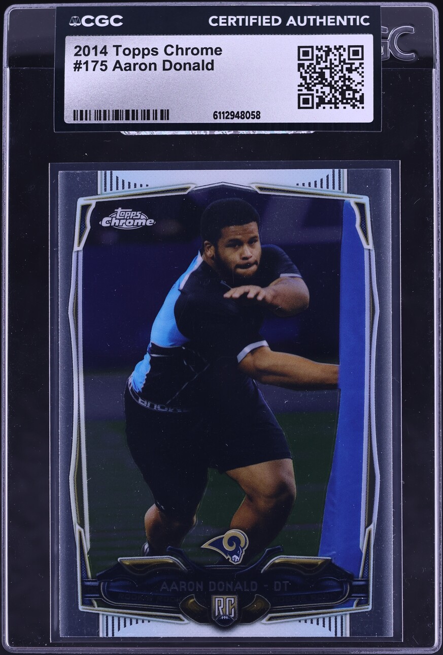 2014 Topps Chrome Aaron Donald ROOKIE #175 CGC AUTH