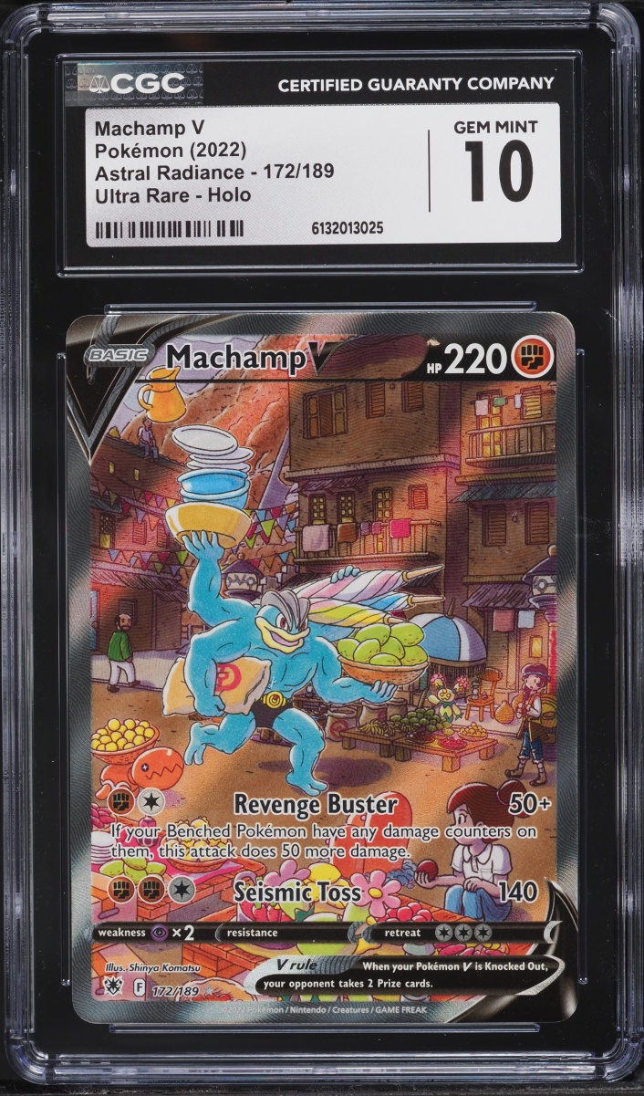 2022 Pokemon Sword & Shield Astral Radiance Alt Art Machamp V #172 CGC 10 GEM MINT