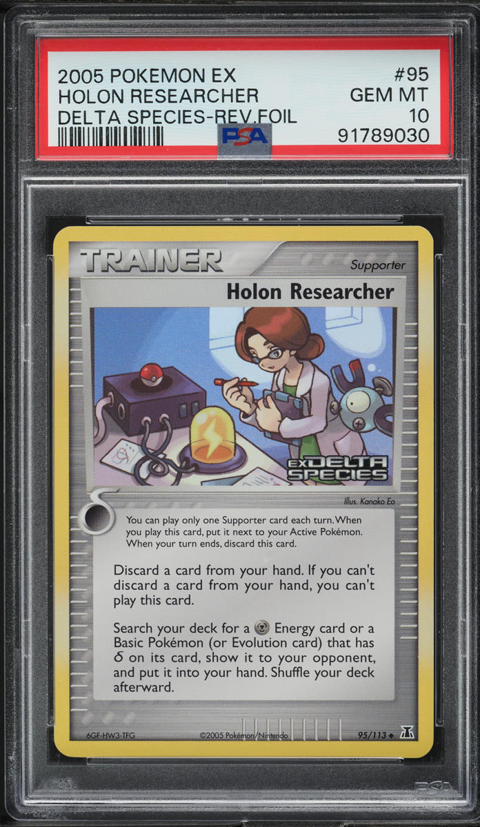 2005 Pokemon EX Delta Species Reverse Holo Holon Researcher #95 PSA 10 GEM MINT