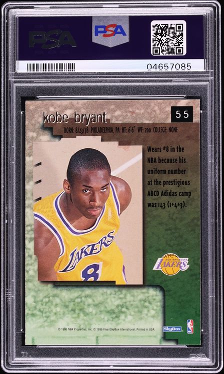 1996 Skybox Premium Rubies Kobe Bryant ROOKIE #55 PSA 10 GEM MINT