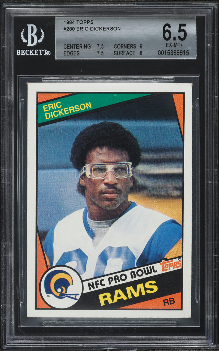 1984 Topps Football Eric Dickerson ROOKIE #280 BGS 6.5 EXMT+