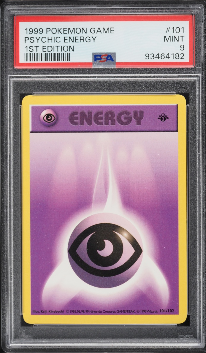 1999 Pokemon Base Set Shadowless 1st Edition Psychic Energy #101 PSA 9 MINT