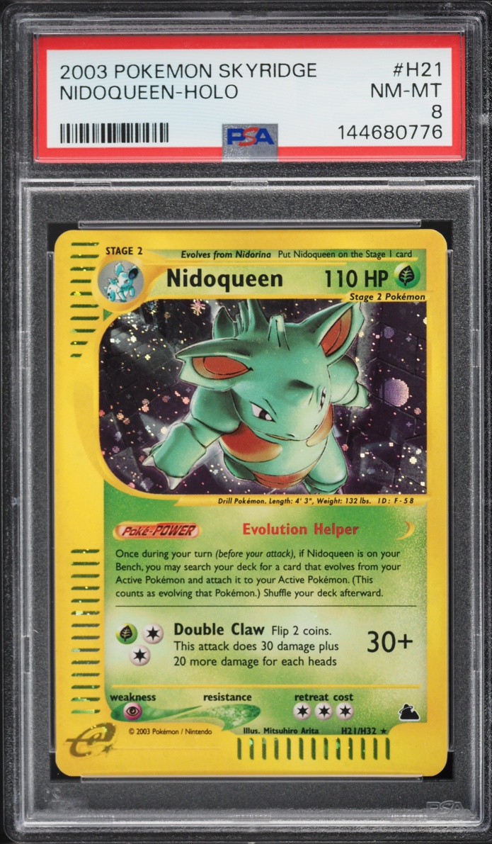 2003 Pokemon Skyridge Holo Nidoqueen #H21 PSA 8 NM-MT