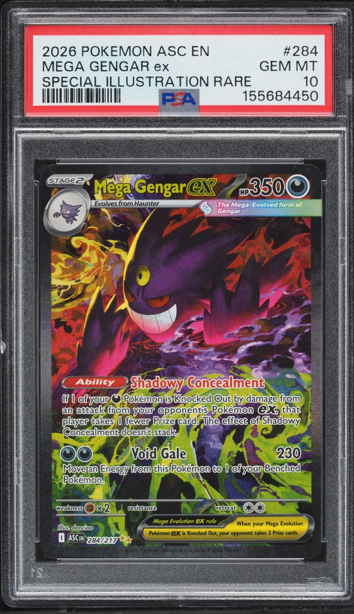 2026 Pokemon Mega Evolution Ascended Heroes SIR Mega Gengar ex #284 PSA 10 GEM MINT