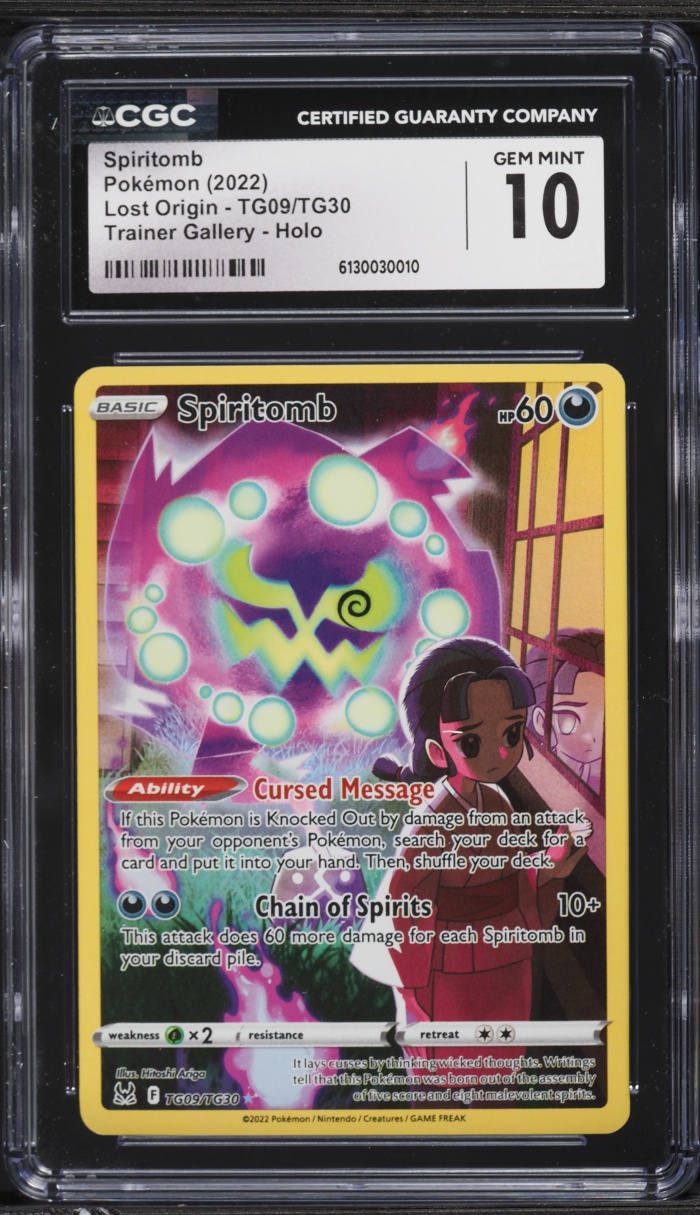 2022 Pokemon Sword & Shield Lost Origin CHR Spiritomb #TG09 CGC 10 GEM MINT