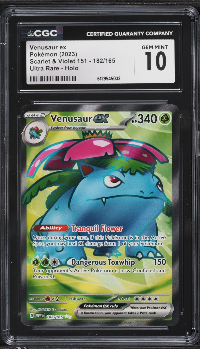 2023 Pokemon Scarlet & Violet 151 Full Art Venusaur ex #182 CGC 10 GEM MINT