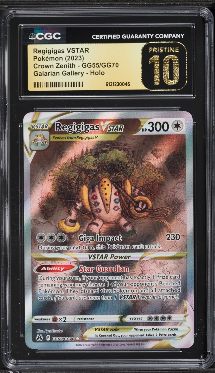 2023 Pokemon Sword & Shield Crown Zenith Alt Art Regigigas VSTAR #GG55 CGC 10 PRISTINE
