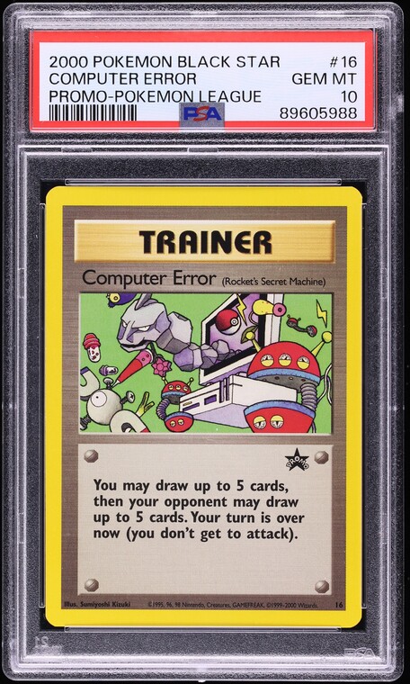 2000 Pokemon Black Star Promo Computer Error #16 PSA 10 GEM MINT
