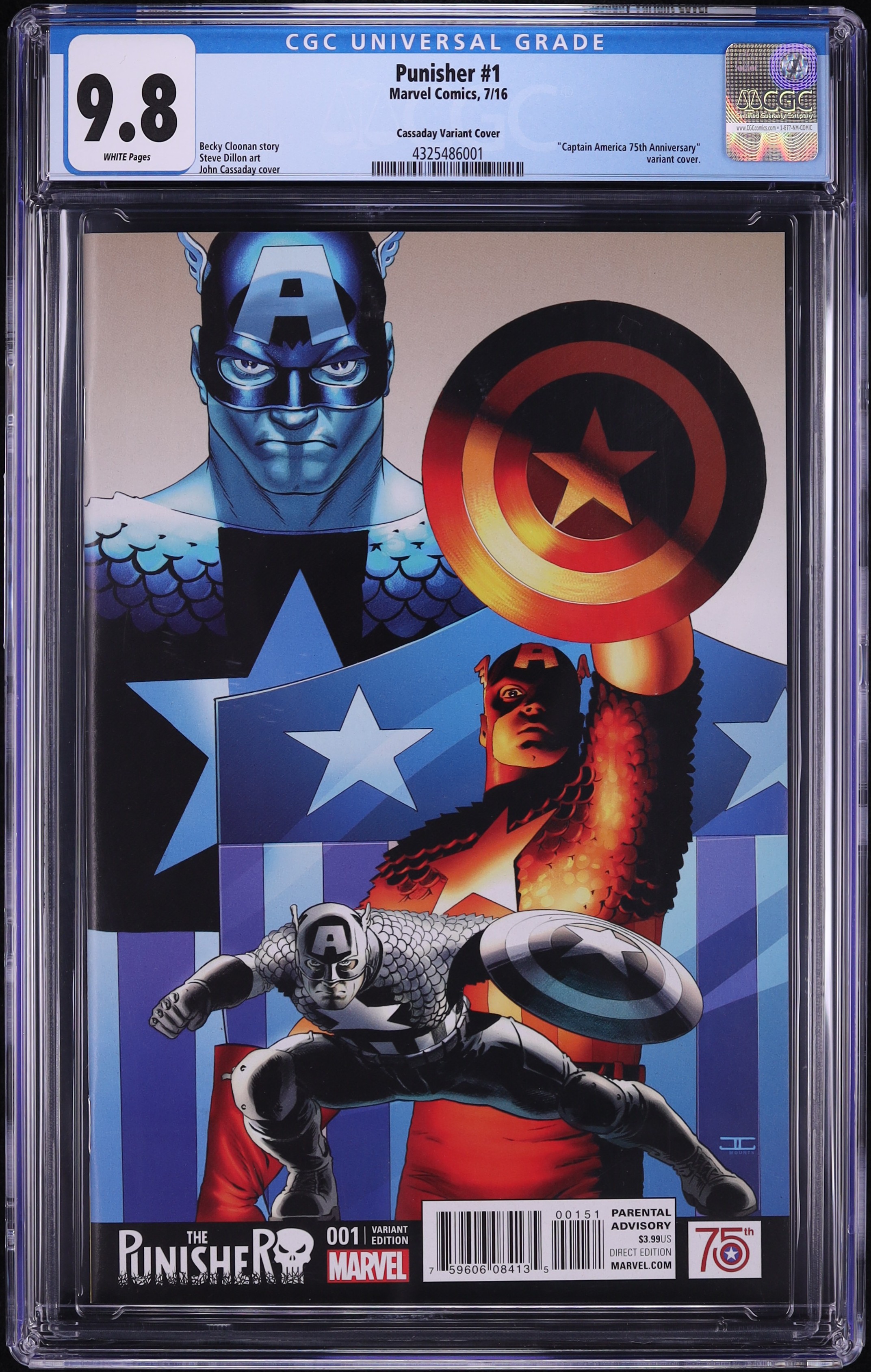 Punisher #1 (Marvel, 2016) CGC 9.8 White Pages