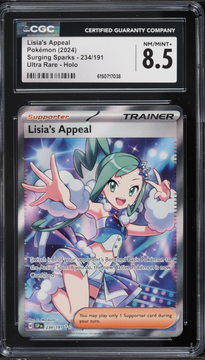 2024 Pokemon Scarlet & Violet Surging Sparks Full Art Lisia's Appeal #234 CGC 8.5 NM-MT+