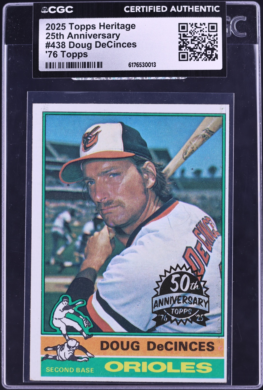 2025 Topps Heritage 25th Anniversary '76 Doug DeCinces #438 CGC AUTH