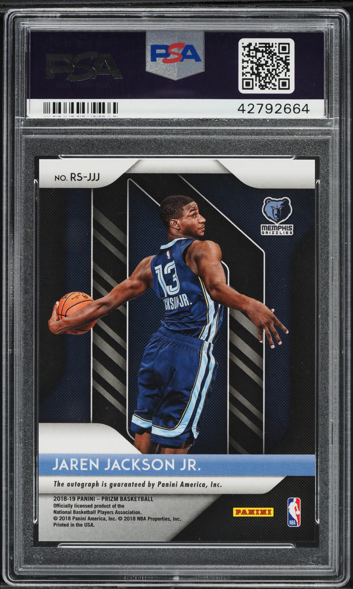 2018 Panini Prizm Jaren Jackson Jr. ROOKIE AUTO #RS-JJJ PSA 10 GEM MINT