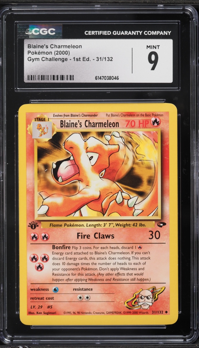 2000 Pokemon Gym Challenge 1st Edition Blaine's Charmeleon #31 CGC 9 MINT