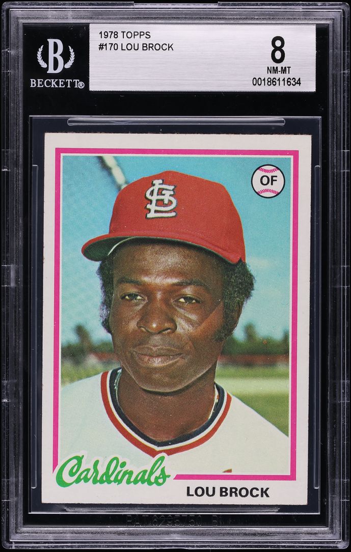 1978 Topps Lou Brock #170 BGS 8 NM-MT