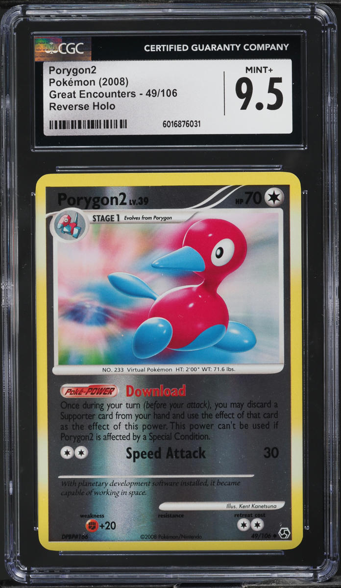 2008 Pokemon Diamond & Pearl Great Encounters Reverse Holo Porygon2 #49 CGC 9.5