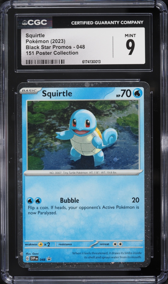 2023 Pokemon Scarlet & Violet Promo 151 Poster Collection Squirtle #48 CGC 9 MINT