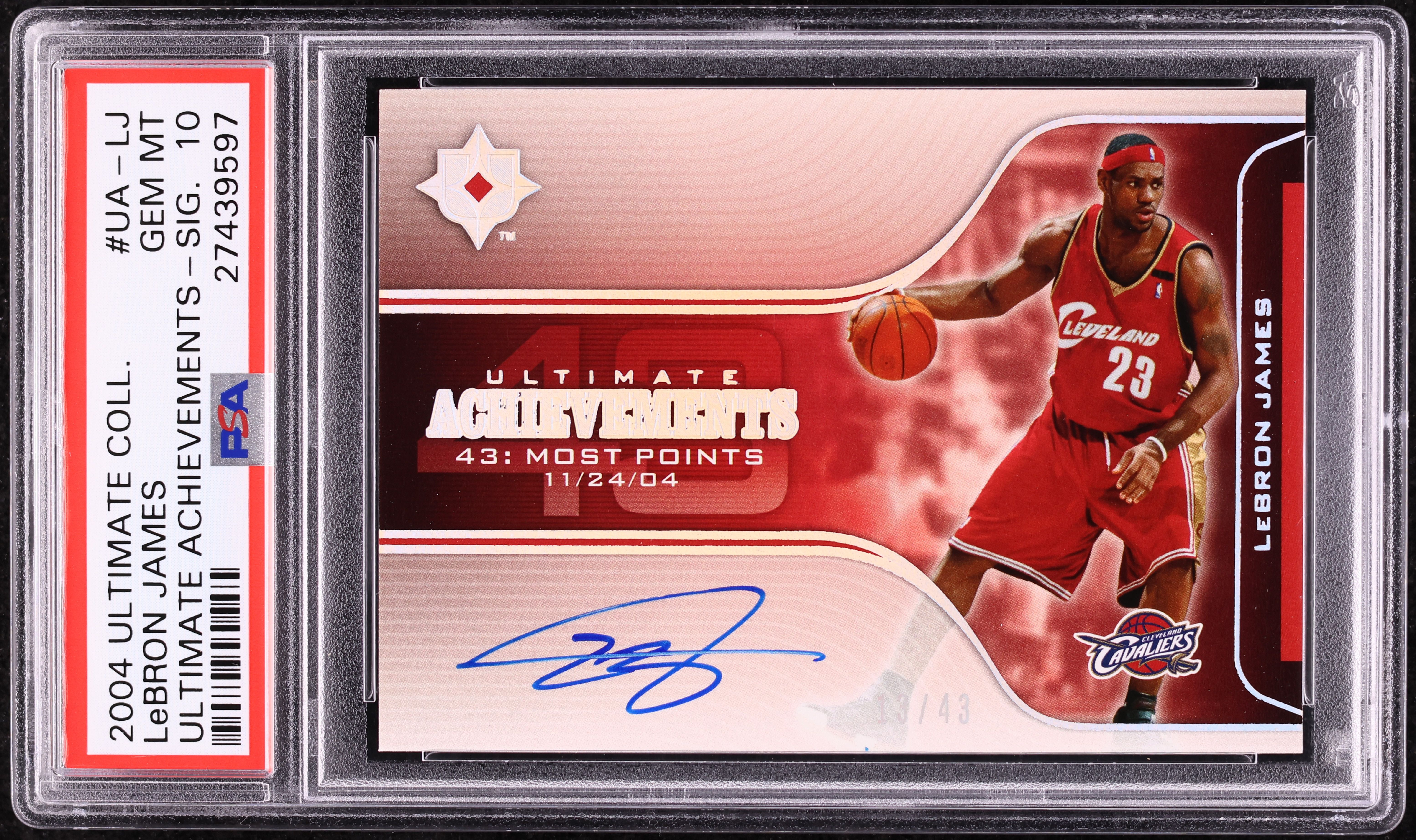 2004 Ultimate Collection Achievements LeBron James AUTO /43
