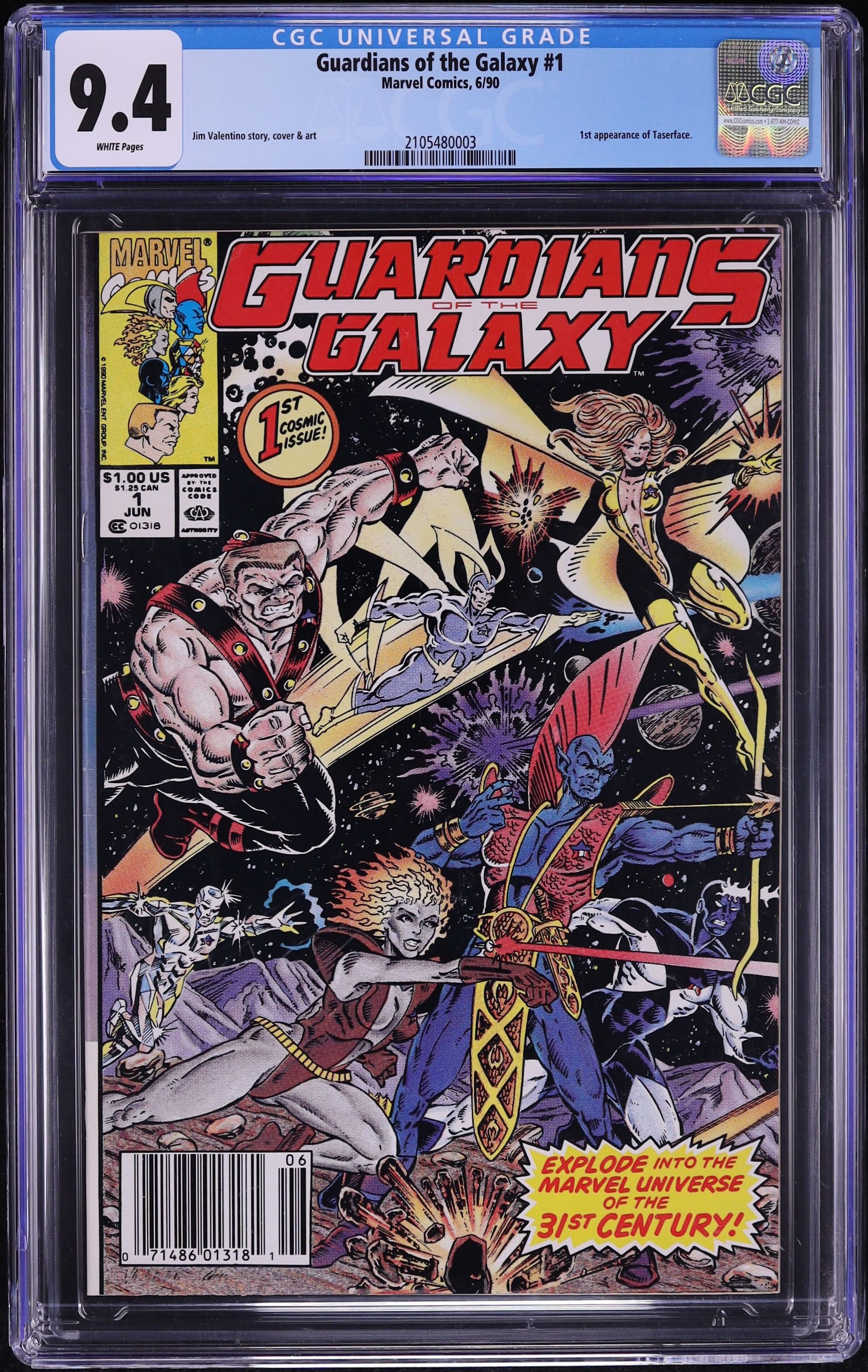 Guardians Of The Galaxy #1 (Marvel, 1990) CGC 9.4 White Pages