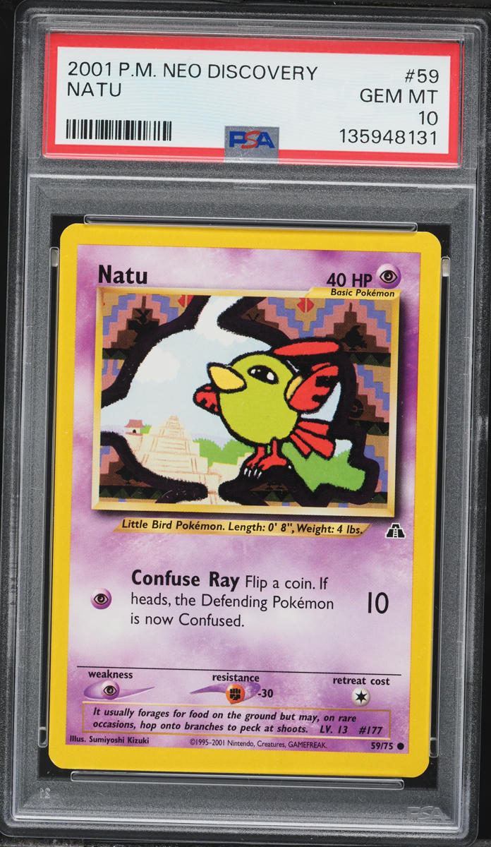 2001 Pokemon Neo Discovery Natu #59 PSA 10 GEM MINT