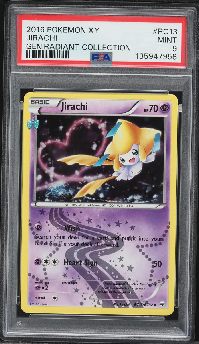 2016 Pokemon XY Generations Radiant Collection Jirachi #RC13 PSA 9 MINT