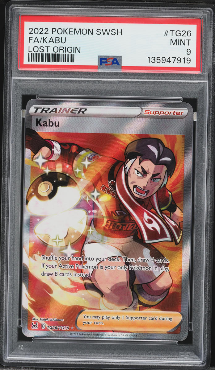 2022 Pokemon Sword & Shield Lost Origin Full Art Kabu #TG26 PSA 9 MINT