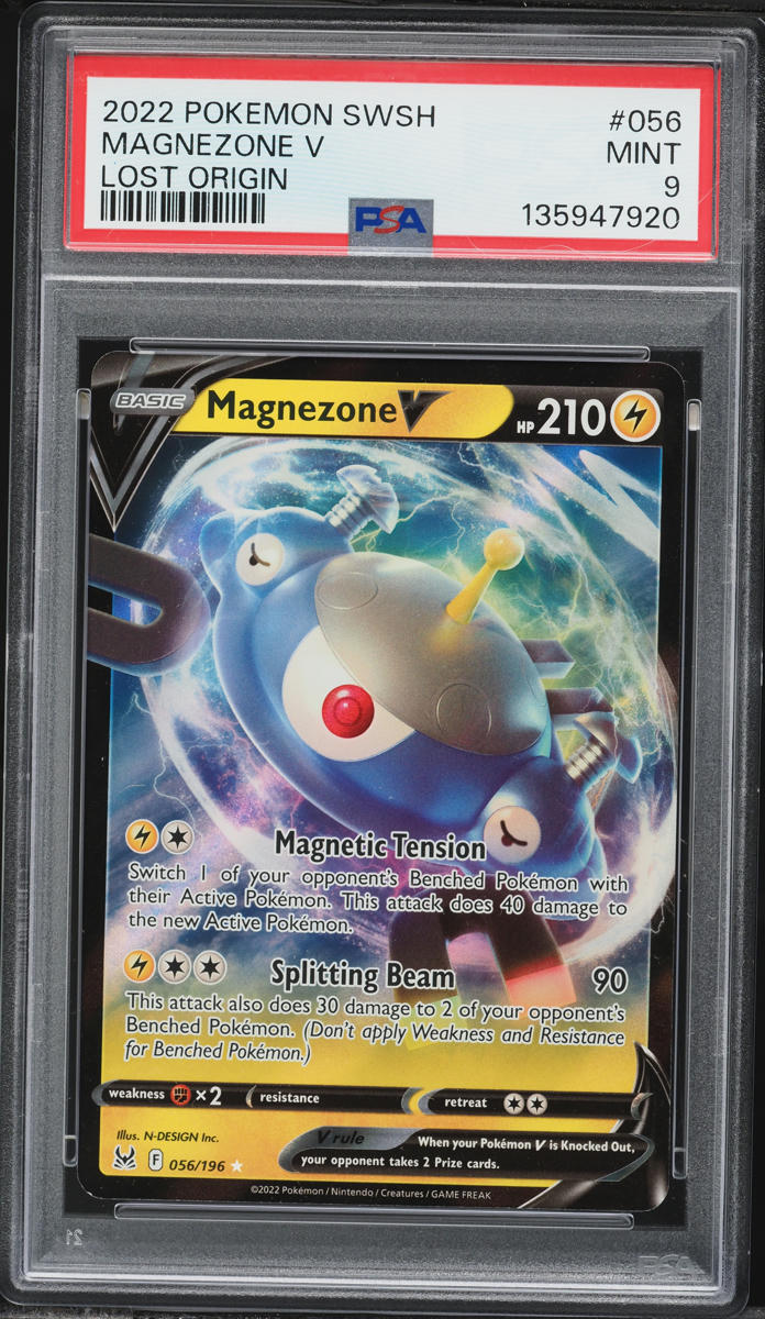 2022 Pokemon Sword & Shield Lost Origin Magnezone V #056 PSA 9 MINT