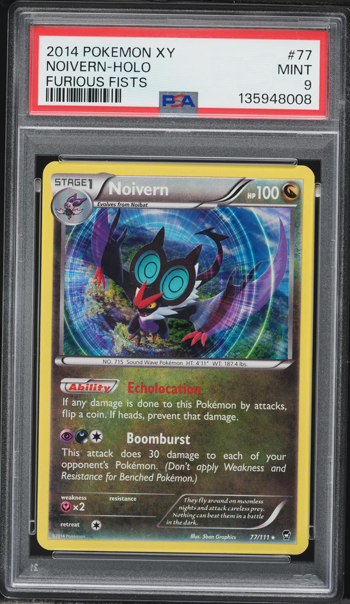 2014 Pokemon XY Furious Fists Holo Noivern #77 PSA 9 MINT