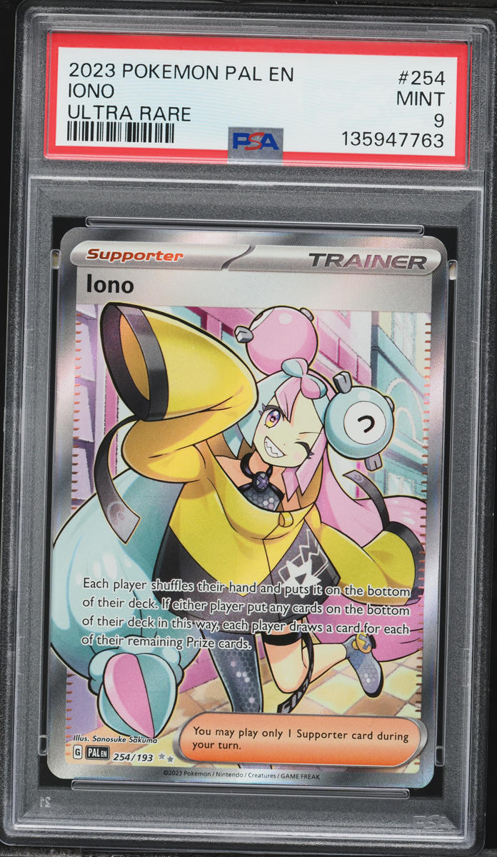 2023 Pokemon Scarlet & Violet Paldea Evolved Fulll Art Iono #254 PSA 9 MINT