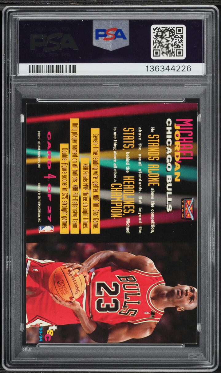 1993 Stadium Club Beam Team Michael Jordan #4 PSA 7 NRMT - Photo 2