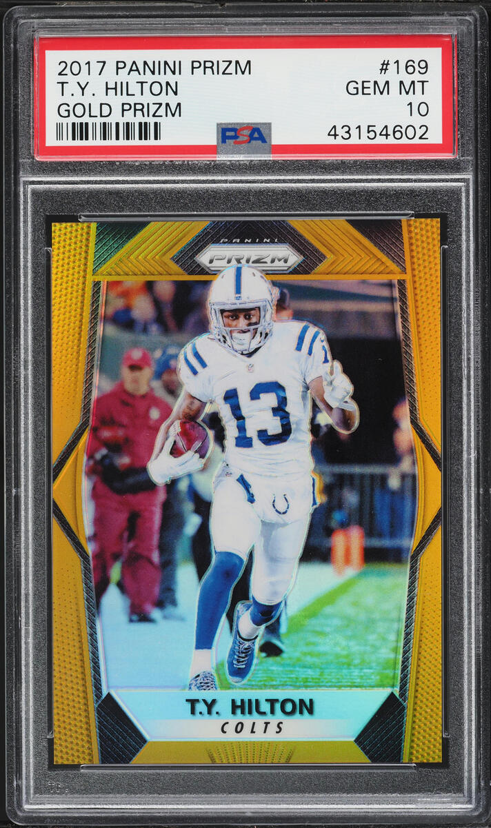 2017 Panini Prizm Gold T.Y. Hilton /10 #169 PSA 10 GEM MINT - Photo 1