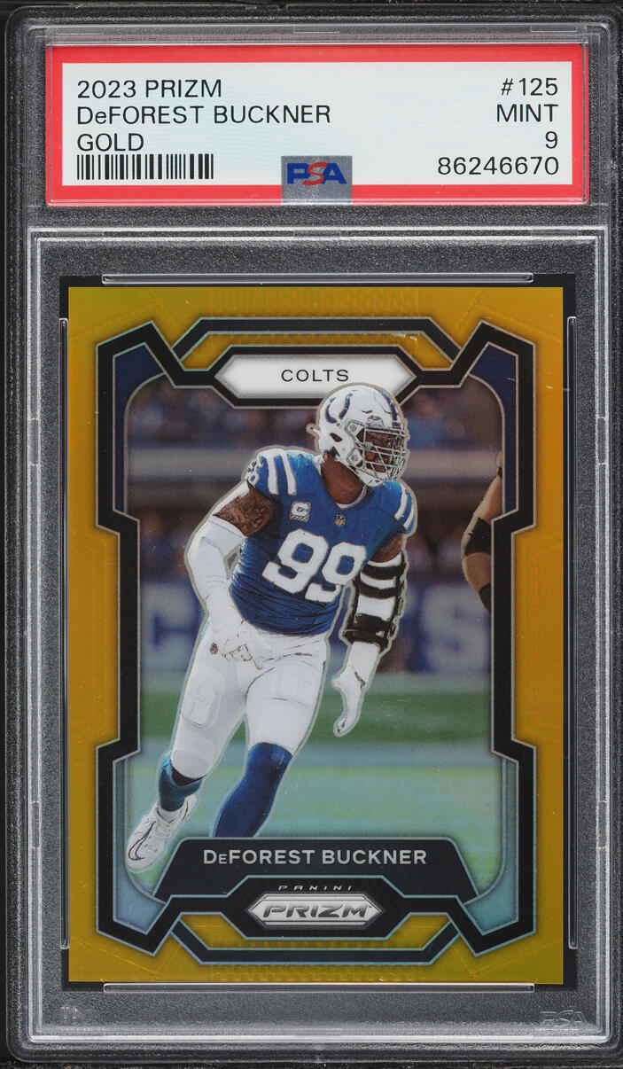 2023 Panini Prizm Gold Deforest Buckner /10 #125 PSA 9 MINT - Photo 1