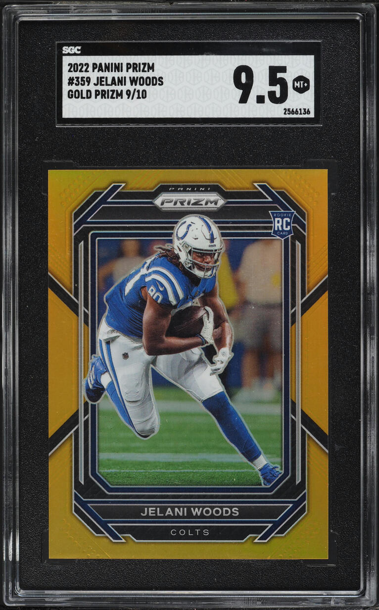 2022 Panini Prizm Gold Jelani Woods ROOKIE /10 #359 SGC 9.5 MINT+ - Photo 1