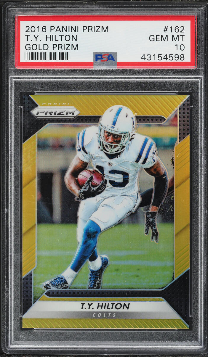 2016 Panini Prizm Gold T.Y. Hilton /10 #162 PSA 10 GEM MINT - Photo 1