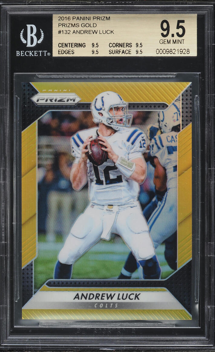 2016 Panini Prizm Gold Andrew Luck /10 #132 BGS 9.5 GEM MINT - Photo 1