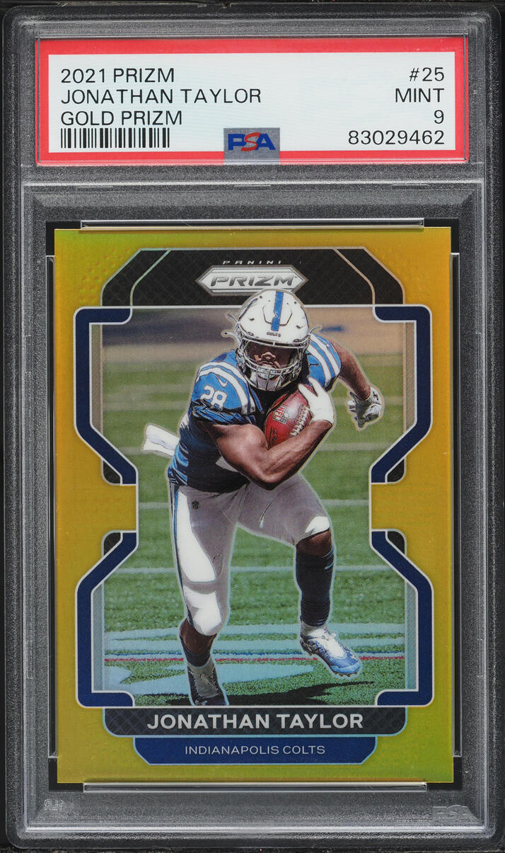 2021 Panini Prizm Gold Jonathan Taylor /10 #25 PSA 9 MINT - Photo 1