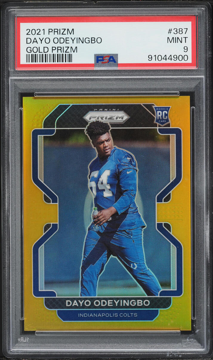 2021 Panini Prizm Gold Dayo Odeyingbo ROOKIE /10 #387 PSA 9 MINT - Photo 1