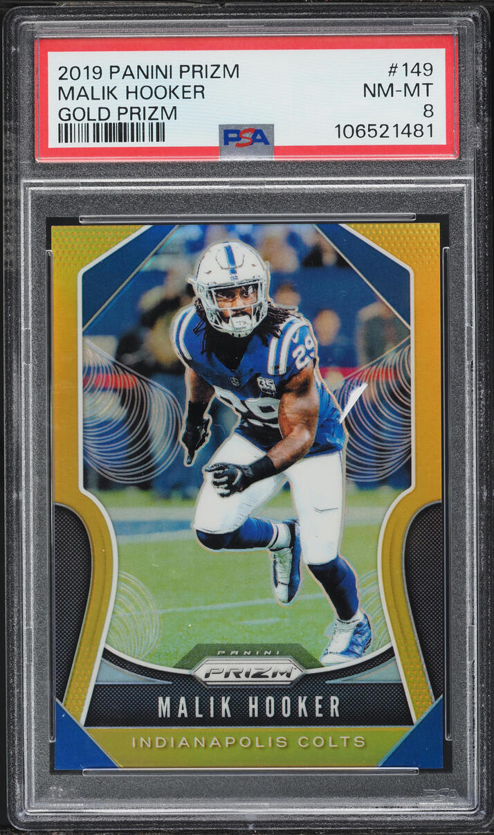2019 Panini Prizm Gold Malik Hooker 1/10 #149 PSA 8 NM-MT - Photo 1